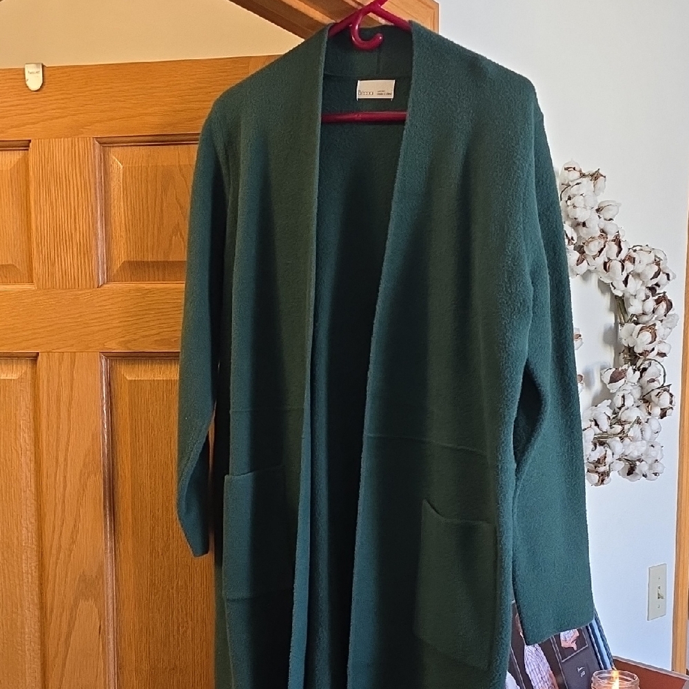 a new day Forest Green Open Front Cardigan